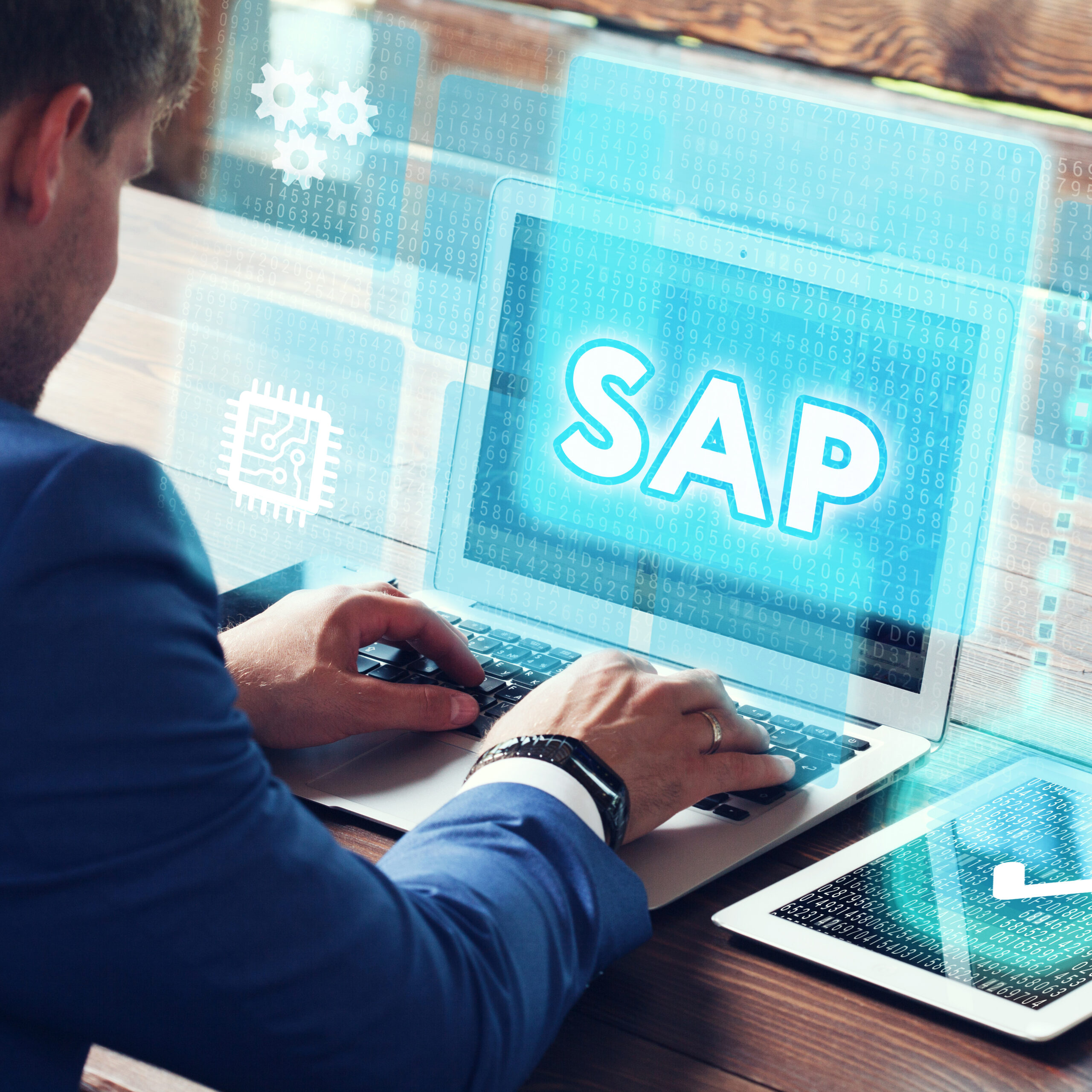 Sap,System,Software,Automation,Concept,On,Virtual,Screen,Data,Center.