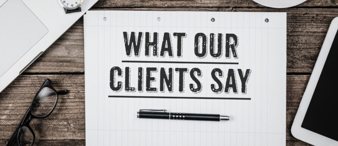 What,Our,Clients,Say,Statement,On,Paper,Note,Pad.,Office